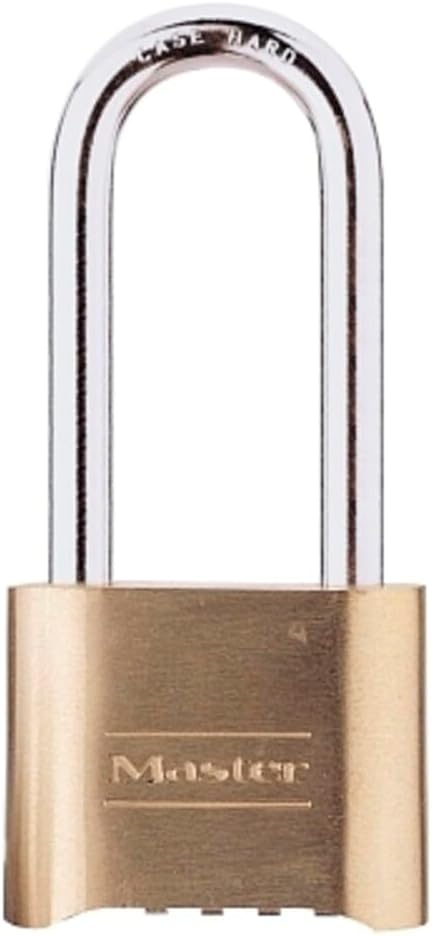 Master Lock Combination Padlock Outdoor Brass Long Shackle 2-Pack 175LHEC2