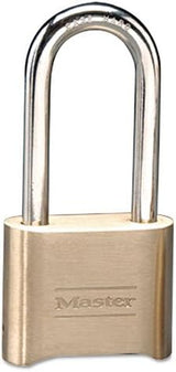 Master Lock Combination Padlock Outdoor Brass Long Shackle 2-Pack 175LHEC2