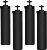 Filterlogic NSF/ANSI 372 Certified Water Filter, Replacement for Berkey® BB9-2® Black Purification Elements and Berkey® Gravity Filter System, Waterdrop King Tank Gravity-fed System, Pack of 4