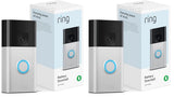 Ring Battery Doorbell | Home or business security with Head-to-Toe Video, Live View with Two-Way Talk, and Motion Detection & Alerts (newest model), Satin Nickel