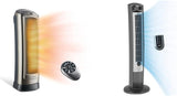 Lasko Tower Space Heater Indoor, Compact Electric Heaters for Indoor Use, Small Space Heater with Remote, Ideal Lasko Space Heaters for Indoor Use, 22.5 Inches, Grey/Black, 1500W, 751320