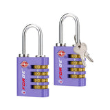 Forge Dual-Opening: Key or Combination Access Lock, Use Key to Recover Code If Forgotten, TSA Approved Locks for Luggage, Pelican case, Travel, Gym, School, Stainless Steel Shackle.(Black 6 Pk)