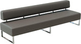 PU Leather Reception Bench Sofa, Modular Waiting Room Seating with Backrest, Commercial Lobby Couch for Hotel Bank Office Salon Training Center Lounge