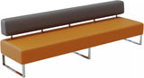 PU Leather Reception Bench Sofa, Modular Waiting Room Seating with Backrest, Commercial Lobby Couch for Hotel Bank Office Salon Training Center Lounge