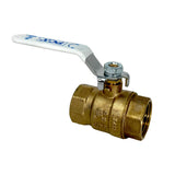 [10-Pack] PROCURU 3/4-Inch Sweat (CxC) Heavy Duty Brass Ball Valve, Full Port, 600 WOG, LF Certified Safe (3BC075-10P)