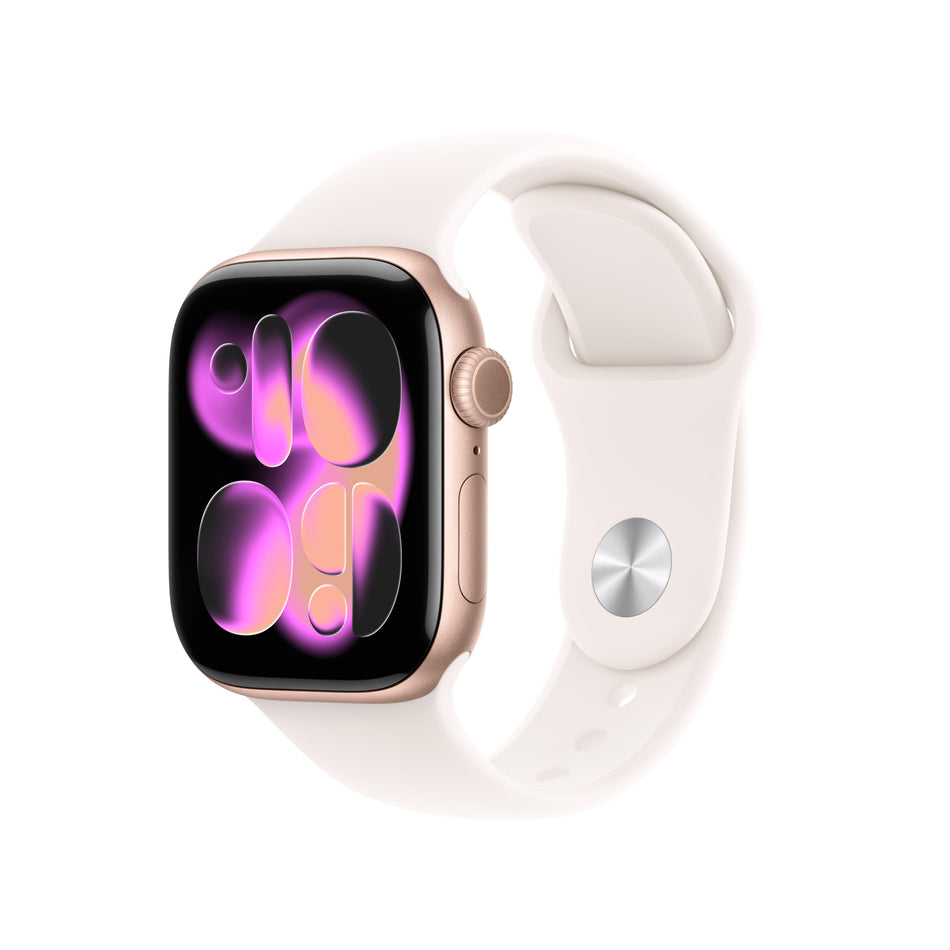 Apple Watch Series 11 [GPS 42mm] Smartwatch with Space Gray Aluminum Case with Black Sport Band - S/M. Sleep Score, Fitness Tracker, Health Monitoring, Always-On Display, Water Resistant