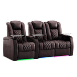 Weilianda Home Theater Seating, Top Grain Leather Movie Theater Chair