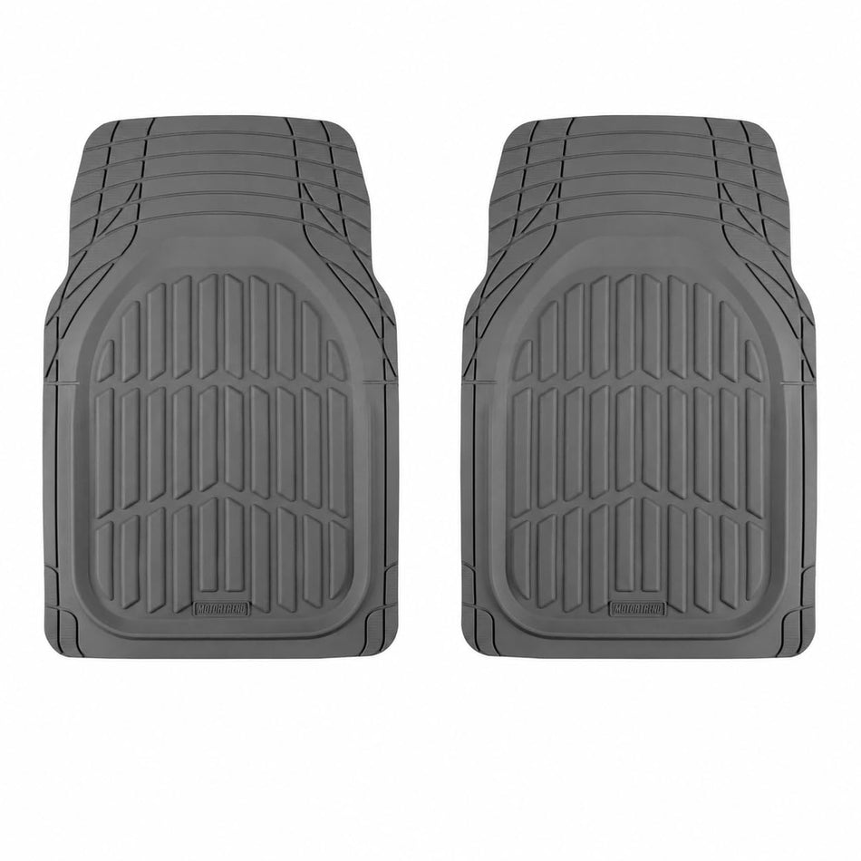 Motor Trend FlexTough Floor Mats for Cars, Black Deep Dish All-Weather Car Mats, Waterproof Trim-to Fit Automotive Floor Mats for Cars Trucks SUV, Universal Floor Liner Car Accessories