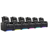 Weilianda Home Theater Seating, Top Grain Leather Movie Theater Chair