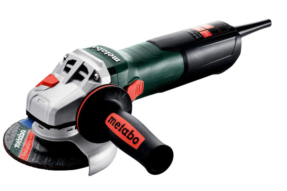 Metabo 4-1/2-5-Inch Angle Grinder, 11 Amp, 11,000 RPM, Non-Locking Paddle Switch, Made in Germany, WP 11-125 Quick, 603624420, Green