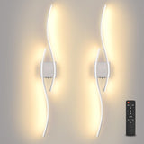 Battery Operated Wall Sconces Set of Two, Black 31.4" 3 Color LED dimmable Wireless Wall Sconce with Remote Control, USB Rechargeable Wall Lights for Living Room Bedroom Hallway Background