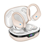 HAOYUYAN Wireless Earbuds, Sports Bluetooth Headphones, 80Hrs Playtime Ear Buds with LED Power Display, Noise Canceling Headset, IPX7 Waterproof Earphones for Workout/Running（Rose Gold）
