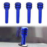 NTNEV 4 PCS Car Lock Knobs, 1.93" x 0.47" Aluminum Alloy Inner Door Pull Pins, Safety Decorative Replacement Accessory, Suitable for Most Cars, SUVs, Trucks, Vans (Red)