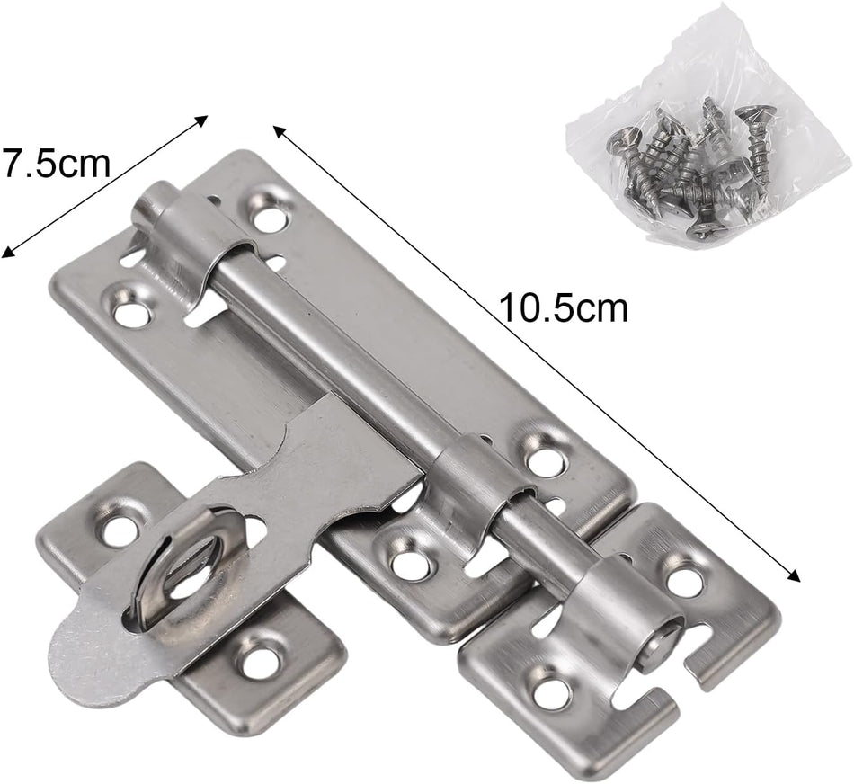 4In Stainless Steel Barrel Bolt Latch Lock for Door Window Drawer Cupboard