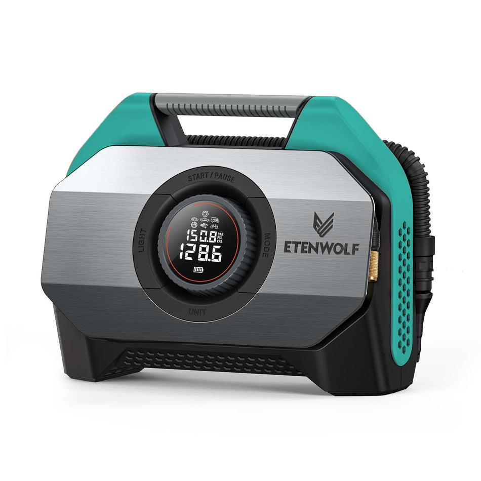ETENWOLF VORTEX S6 Tire Inflator Portable Air Compressor, Cordless Air Pump