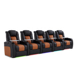 Weilianda Home Theater Seating, Top Grain Leather Movie Theater Chair