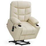 MCombo Power Lift Recliner Chair, Leather 7287 (Dark Brown, Medium)
