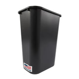 Rubbermaid Commercial Wastebasket Trash Container, 41QT/10.25 GAL, Plastic, Black, Stackable Trash Can for Bedroom/Bathroom/Office, Fits Under Desk/Sink/Cabinet