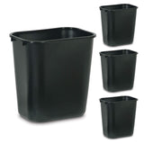 Rubbermaid Commercial Wastebasket Trash Container, 41QT/10.25 GAL, Plastic, Black, Stackable Trash Can for Bedroom/Bathroom/Office, Fits Under Desk/Sink/Cabinet