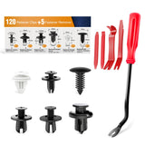 GOOACC Universal Plastic Fender Clips,200 Pcs Push Bumper Fastener Rivet Clips with 6 Size Auto Body Retainer Clips Bumpers,Car Fender Replacement for GM, Ford & Ch