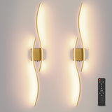 Battery Operated Wall Sconces Set of Two, Black 31.4" 3 Color LED dimmable Wireless Wall Sconce with Remote Control, USB Rechargeable Wall Lights for Living Room Bedroom Hallway Background