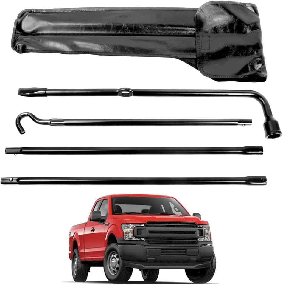 Spare Tire Tool Kit with Spare Tire Jack Handle and Wheel Lug Wrench
