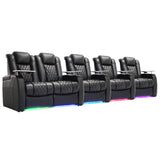 Weilianda Home Theater Seating, Top Grain Leather Movie Theater Chair