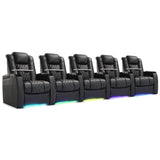 Weilianda Home Theater Seating, Top Grain Leather Movie Theater Chair