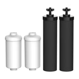 Filterlogic NSF/ANSI 372 Certified Water Filter, Replacement for Berkey® BB9-2® Black Purification Elements and Berkey® Gravity Filter System, Waterdrop King Tank Gravity-fed System, Pack of 4