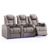 Weilianda Home Theater Seating, Top Grain Leather Movie Theater Chair