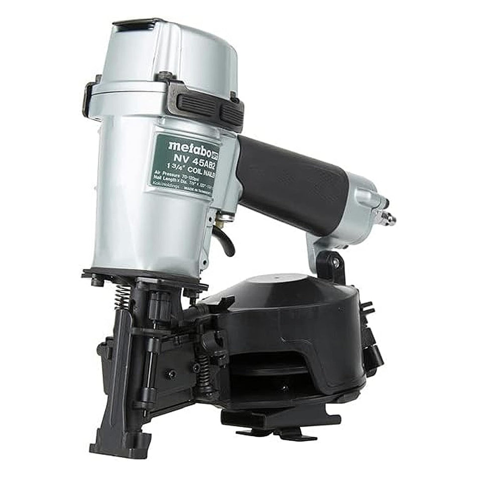 Metabo HPT Pneumatic Roofing Nailer + 18V Impact Driver Pro Bundle Kit, 1-3/4-Inch Coil Roofing Nailer with BONUS 18V Triple Hammer Impact Driver Kit, KNV45AB2