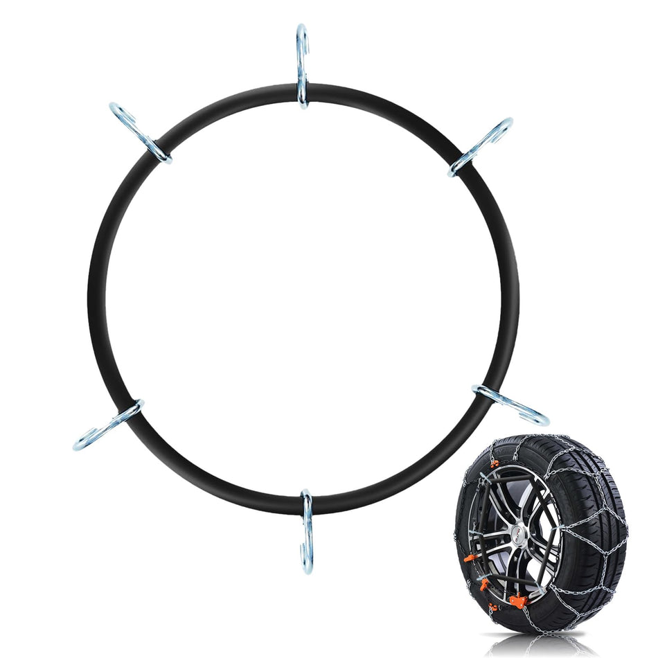 DEDC Tire Chains for Pickup Trucks, Anti Skid Snow Chains for Off Road SUV, Tire Traction Winter Ice Iced Cold Road, 1 Min Quick Fit 255 265 275 285 - Set of 2(KS1618)