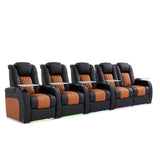 Weilianda Home Theater Seating, Top Grain Leather Movie Theater Chair