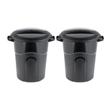 ECOSolution 32 Gallon Wheeled Outdoor Garbage Can with Attached Snap Lock Lid and Heavy-Duty Handles, ECO Green, Heavy-Duty Construction, Perfect Back Yard, Deck, or Garage Trash Can, Pack of 2