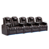 Weilianda Home Theater Seating, Top Grain Leather Movie Theater Chair