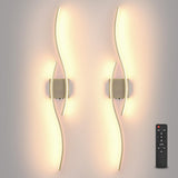 Battery Operated Wall Sconces Set of Two, Black 31.4" 3 Color LED dimmable Wireless Wall Sconce with Remote Control, USB Rechargeable Wall Lights for Living Room Bedroom Hallway Background