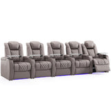 Weilianda Home Theater Seating, Top Grain Leather Movie Theater Chair