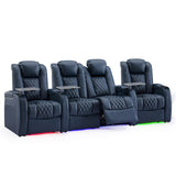 Weilianda Home Theater Seating, Top Grain Leather Movie Theater Chair
