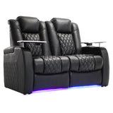 Weilianda Home Theater Seating, Top Grain Leather Movie Theater Chair