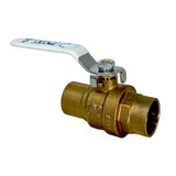 [10-Pack] PROCURU 3/4-Inch Sweat (CxC) Heavy Duty Brass Ball Valve, Full Port, 600 WOG, LF Certified Safe (3BC075-10P)