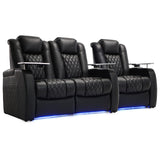 Weilianda Home Theater Seating, Top Grain Leather Movie Theater Chair