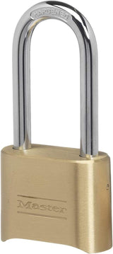 Master Lock Combination Padlock Outdoor Brass Long Shackle 2-Pack 175LHEC2