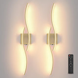 Battery Operated Wall Sconces Set of Two, Black 31.4" 3 Color LED dimmable Wireless Wall Sconce with Remote Control, USB Rechargeable Wall Lights for Living Room Bedroom Hallway Background