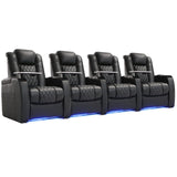 Weilianda Home Theater Seating, Top Grain Leather Movie Theater Chair