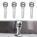 NTNEV 4 PCS Car Lock Knobs, 1.93" x 0.47" Aluminum Alloy Inner Door Pull Pins, Safety Decorative Replacement Accessory, Suitable for Most Cars, SUVs, Trucks, Vans (Red)