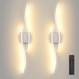 Battery Operated Wall Sconces Set of Two, Black 31.4" 3 Color LED dimmable Wireless Wall Sconce with Remote Control, USB Rechargeable Wall Lights for Living Room Bedroom Hallway Background