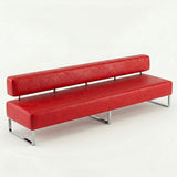 PU Leather Reception Bench Sofa, Modular Waiting Room Seating with Backrest, Commercial Lobby Couch for Hotel Bank Office Salon Training Center Lounge