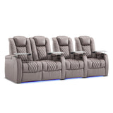 Weilianda Home Theater Seating, Top Grain Leather Movie Theater Chair