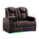 Weilianda Home Theater Seating, Top Grain Leather Movie Theater Chair
