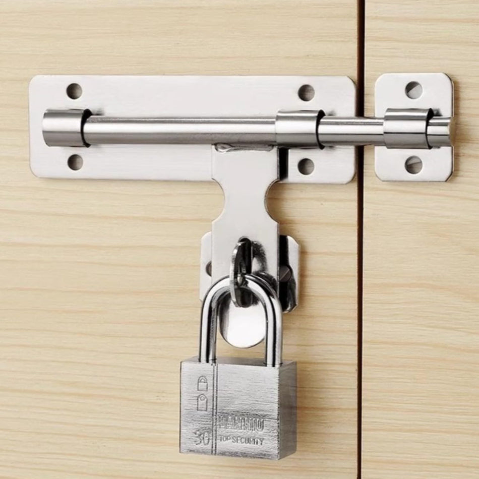 4In Stainless Steel Barrel Bolt Latch Lock for Door Window Drawer Cupboard